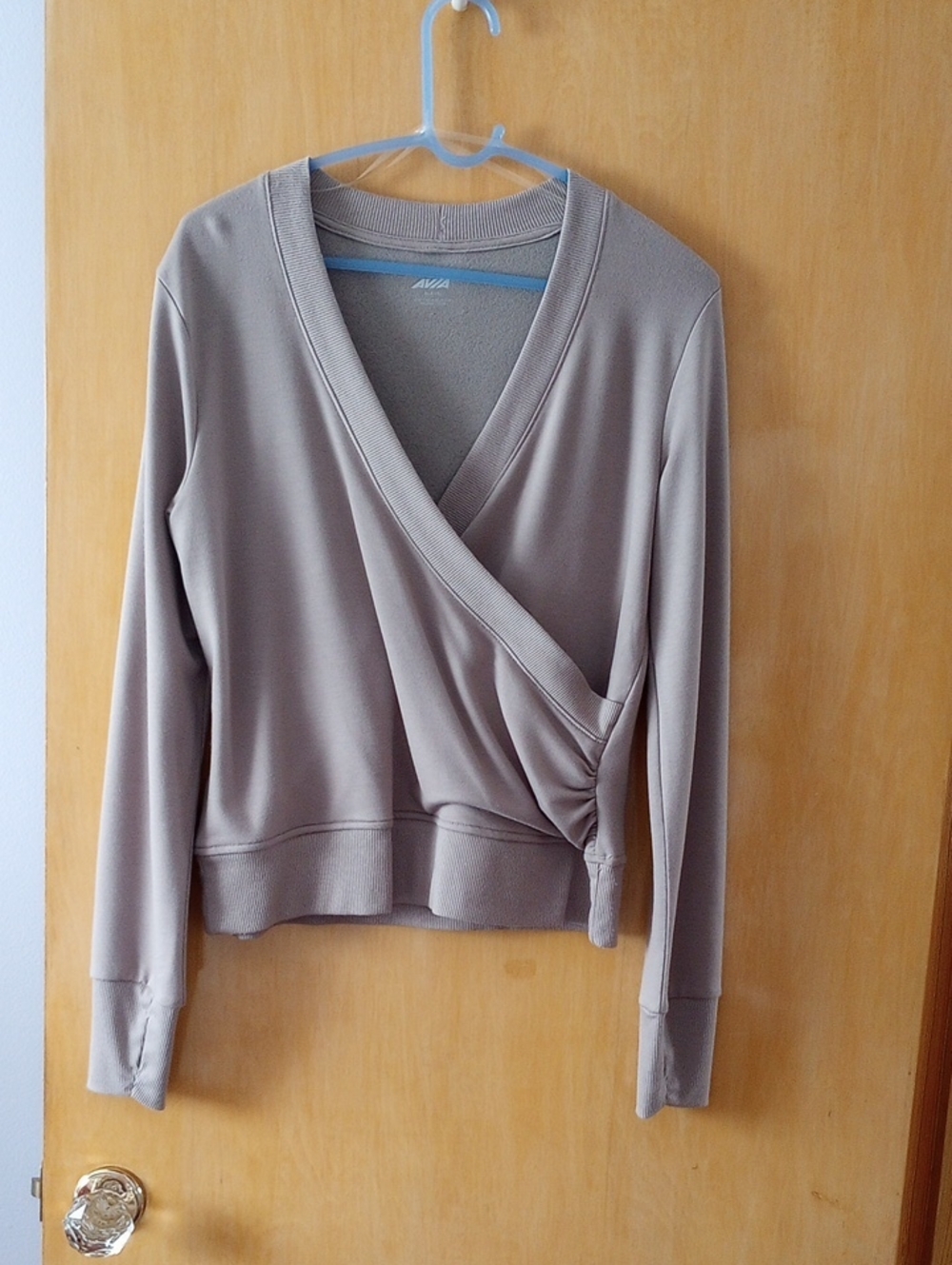 Avia Taupe Crewneck Active Top